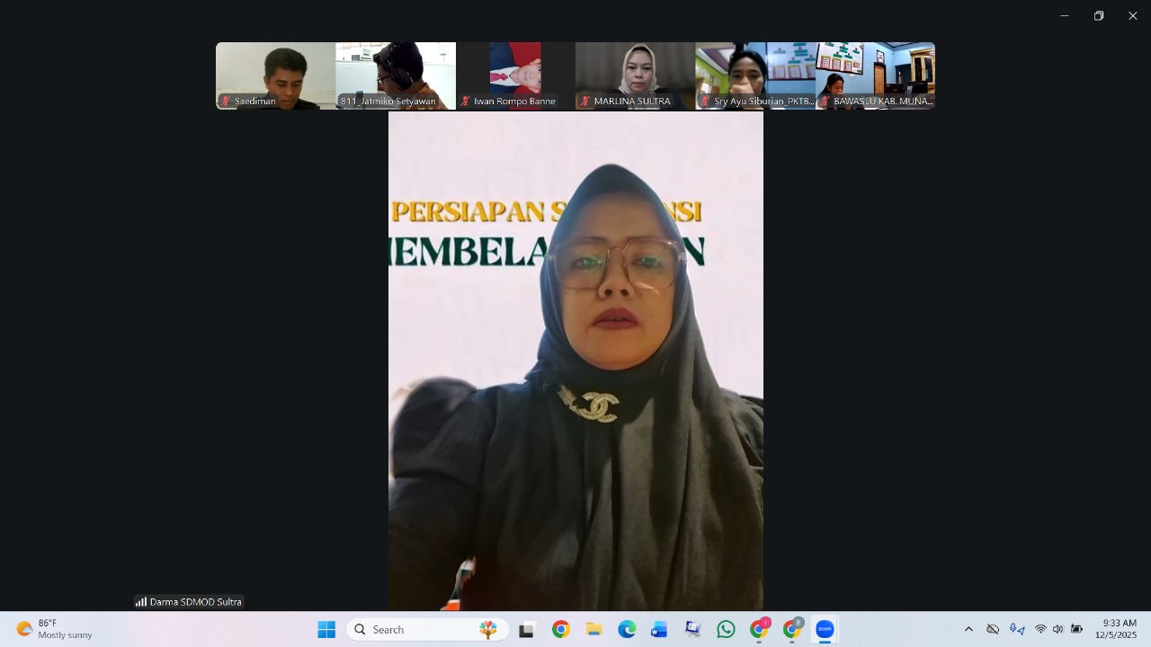 Bawaslu Sultra Gelar Rapat Pembinaan SDM Pengawas dan Kesekretariatan Bawaslu Provinsi dan Bawaslu Kabupaten/Kota