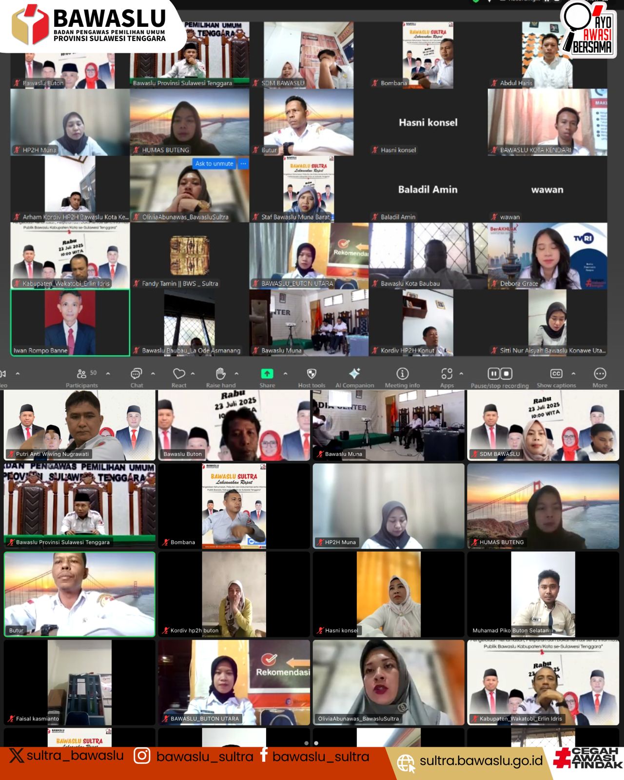 Bawaslu Sultra Tegaskan Komitmen Kehumasan di Masa Non-Tahapan