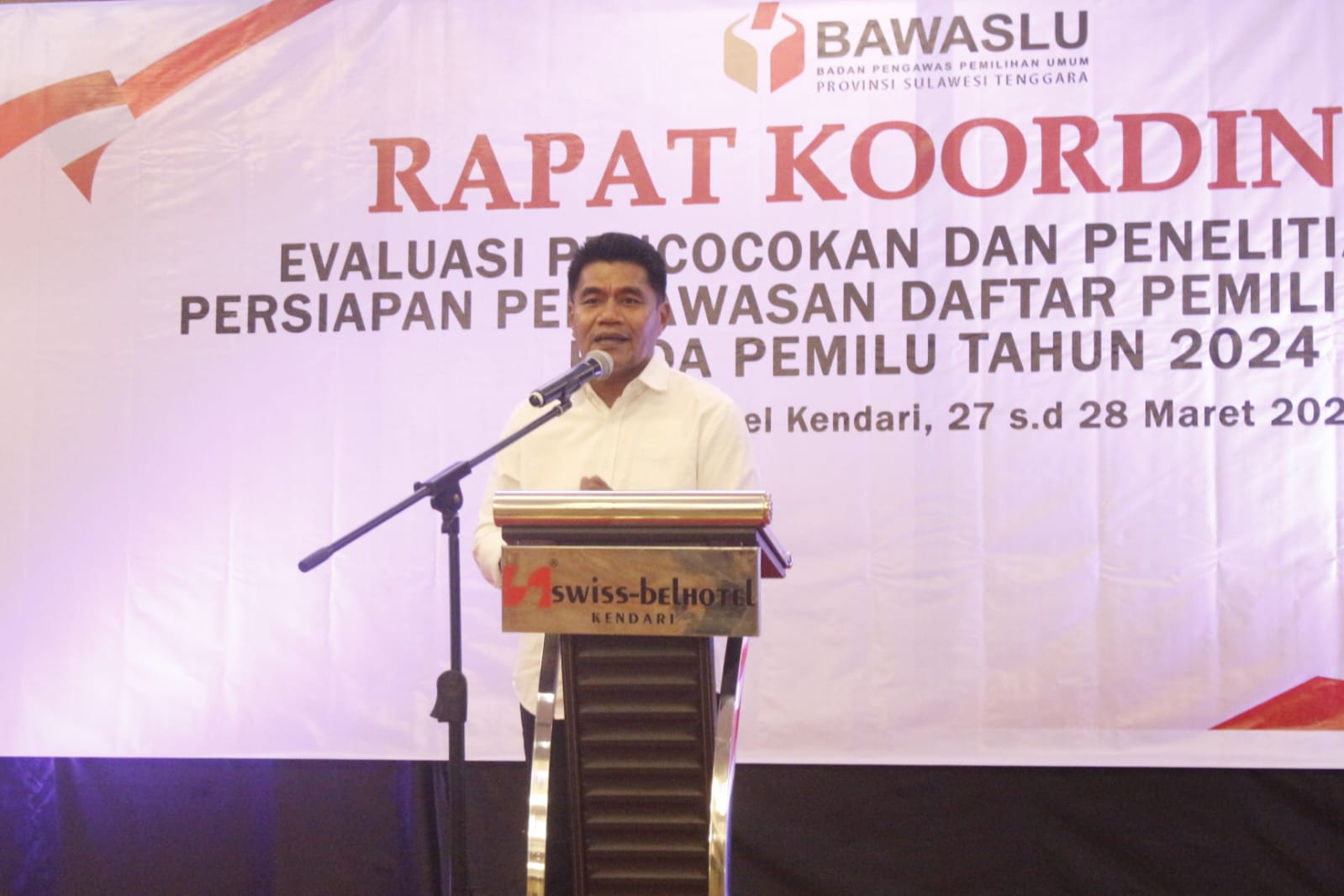 BAWASLU SULTRA; GELAR KEGIATAN RAPAT KOORDINASI EVALUASI PENCOCOKAN DAN PENELITIAN SERTA PERSIAPAN PENGAWASAN DAFTAR PEMILIH SEMENTARA PADA PEMILU TAHUN 2024