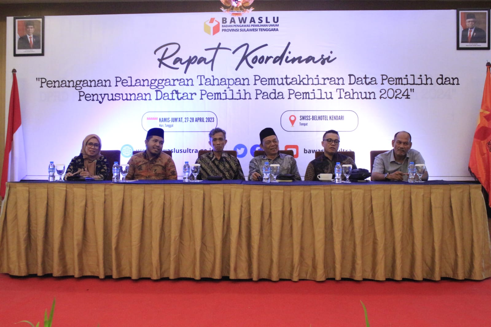 BAWASLU SULTRA: GELAR RAPAT KOORDINASI PENANGANAN PELANGGARAN TAHAPAN PEMUTAKHIRAN DATA PEMILIH DAN PENYUSUNAN DAFTAR PEMILIH PADA PEMILU TAHUN 2024