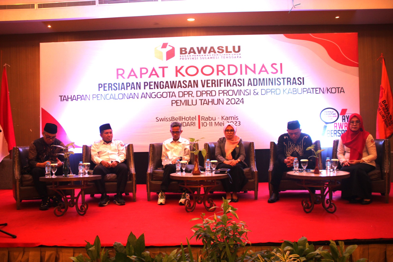 BAWASLU SULTRA MENGELAR RAPAT KOORDINASI PERSIAPAN PENGAWASAN VERIFIKASI ADMINISTRASI TAHAPAN PENCALONAN ANGGORA DPR, DPRD PROVINSI & DPRD KABUPATEN KOTA PEMILU TAHUN 2024