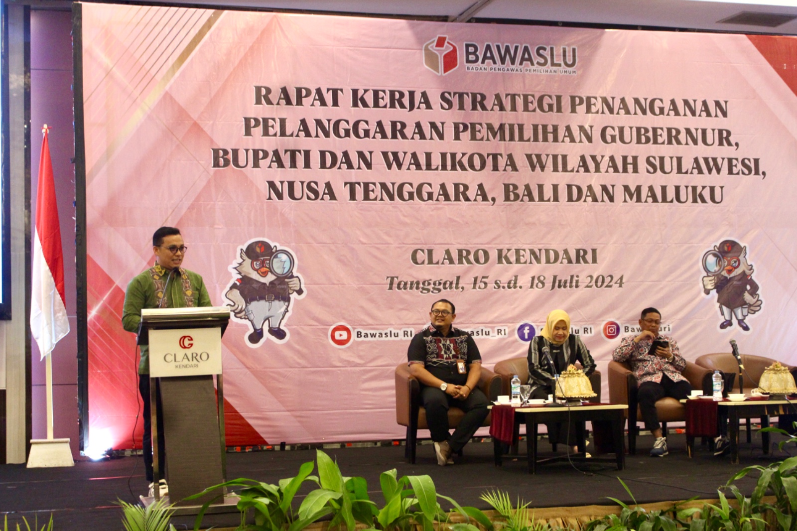 Rapat Kerja Strategis Penanganan Pelanggaran Pemilihan Wilayah Indonesia Timur Di Gelar Di Sultra