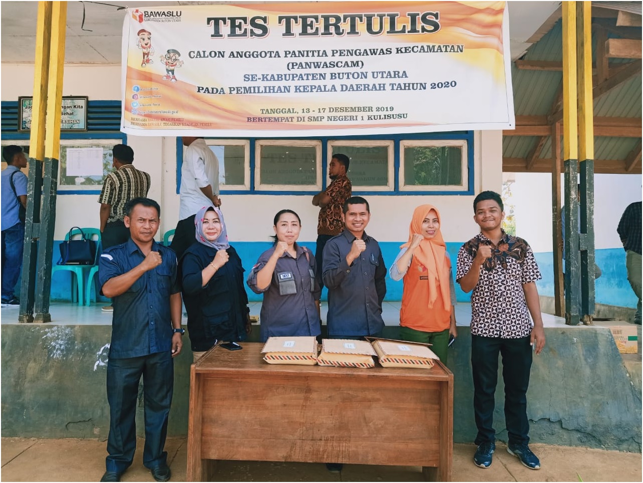 Bawaslu Sultra Pantau Pelaksanaan Tes Tertulis Manual Panwascam 2019 di Buton Utara