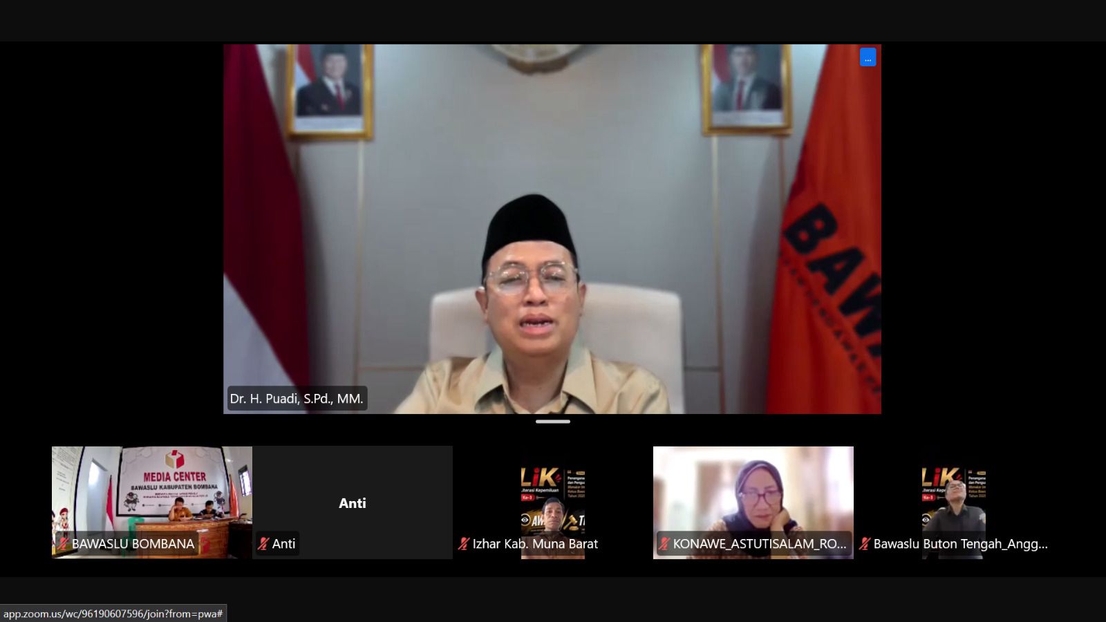 Dr. Puadi, S.Pd., MM (Anggota Bawaslu RI) Saat Menjadi Narasumber Pada Kegiatan DELIK Edisi III