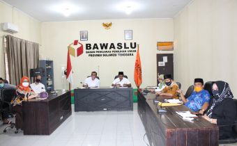 Sosialisasikan SKPP Daring, Bawaslu Sultra Gelar Meeting Online Bersama Bawaslu Kab/Kota se-Sultra