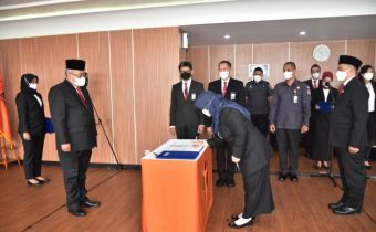 Sekjen Bawaslu Lantik 39 Pejabat Administrator dan Pejabat Pengawas Daerah