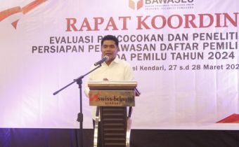 BAWASLU SULTRA; GELAR KEGIATAN RAPAT KOORDINASI EVALUASI PENCOCOKAN DAN PENELITIAN SERTA PERSIAPAN PENGAWASAN DAFTAR PEMILIH SEMENTARA PADA PEMILU TAHUN 2024