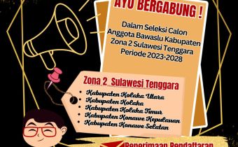 Pengumuman Rekrutmen Calon Anggota Bawaslu Kabupaten Zona 2