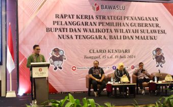 Rapat Kerja Strategis Penanganan Pelanggaran Pemilihan Wilayah Indonesia Timur Di Gelar Di Sultra