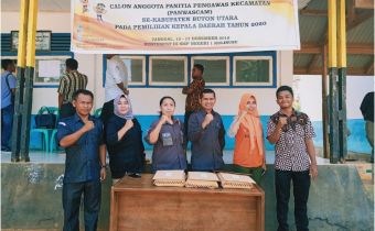 Bawaslu Sultra Pantau Pelaksanaan Tes Tertulis Manual Panwascam 2019 di Buton Utara