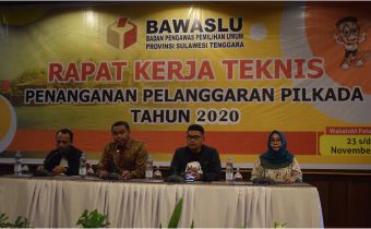 Bawaslu Sultra Gelar Rakernis Penanganan Pelanggaran Pilkada Tahun 2020