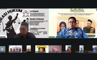 H. Heri Iskandar, SM (Anggota Bawaslu Provinsi Sultra) Saat Memberikan Arahan Sebagai Pemantik pada  Ngobrol Kamis Edisi 7 Melalui Zoom Meeting