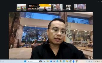 Indra Eka Putra, S.H., M.H.Cpl (Anggota Bawaslu Provinsi Sulawesi Tenggara) Saat Menjadi Pemantik Pada Ngobrol Kamis melalui Daring/Via Zoom Meeting